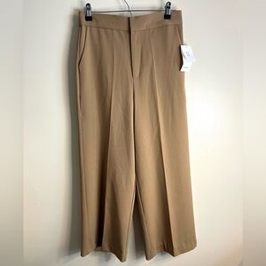 Sophie Rue Wide Leg High Waist Cropped Classic Khaki Chinos NWT